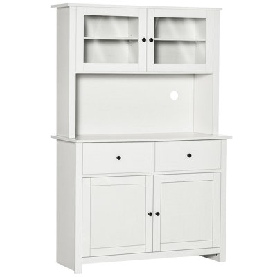 HOMCOM 63.5" Kitchen Buffet With Hutch
