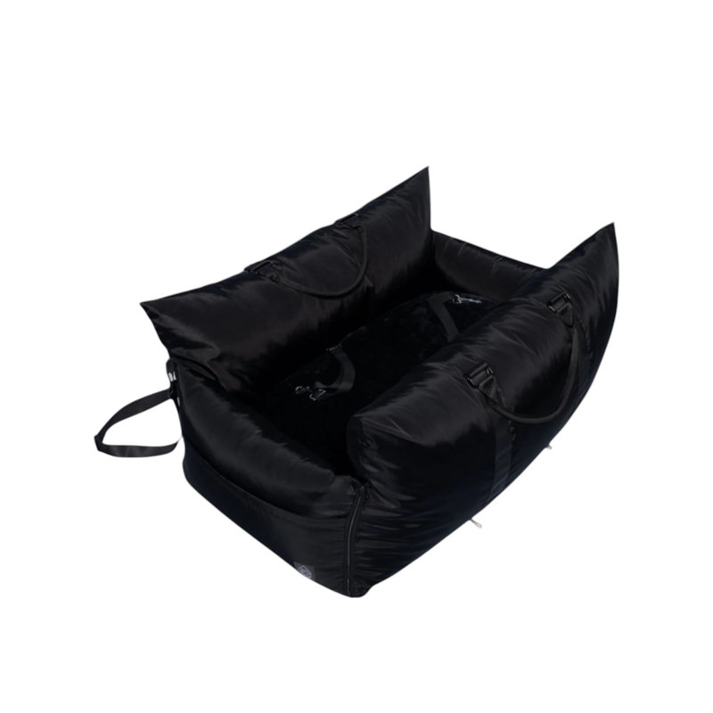 Marco Two Seater Travel Pet Bed, Noir, Noir