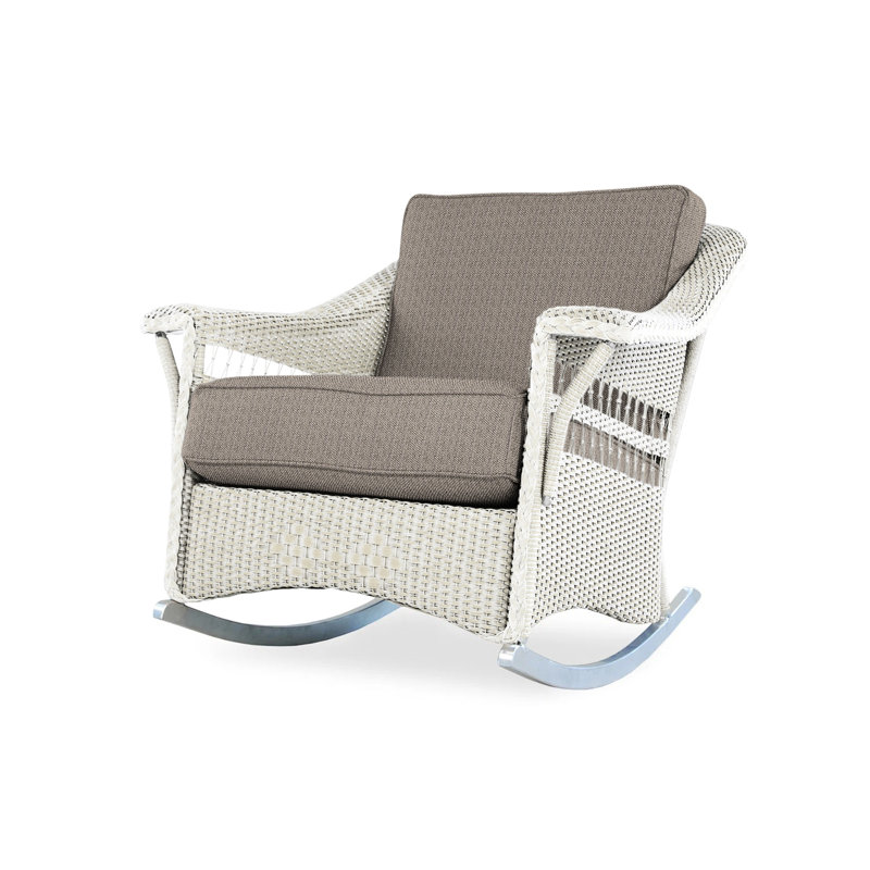 Nantucket Outdoor Rocker Chair, Callen Driftwood, Antique White