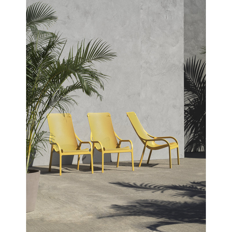 Net Outdoor Lounge Chair, Mustard