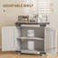 Buffet Modern Farmhouse avec porte de grange et tablette réglable pour un rangement polyvalent et une utilisation stable