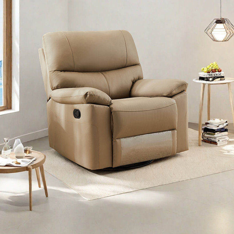 Fauteuil inclinable ergonomique en similicuir, Kaki
