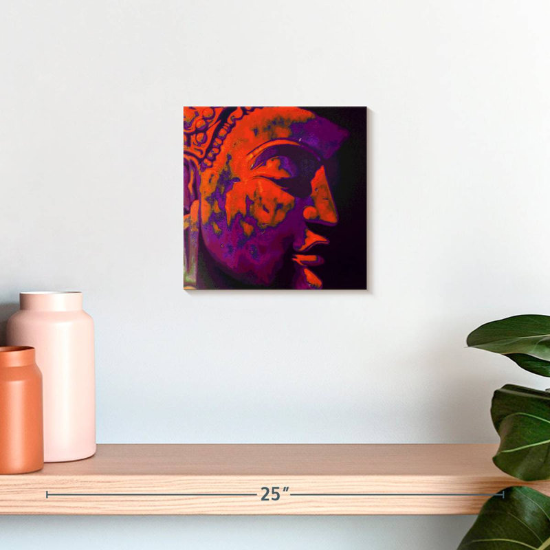 Visage de Bouddha Leisha Florid, H 10 po x l 10 po