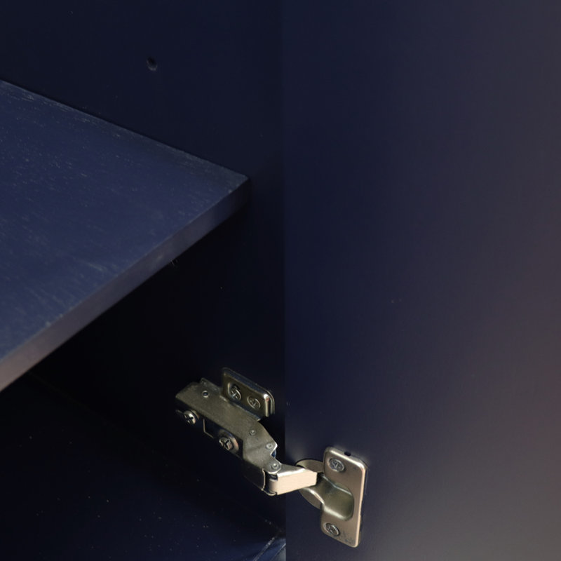 Base de salle de bain double 60 po uniquement meuble-lavabo, Bleu