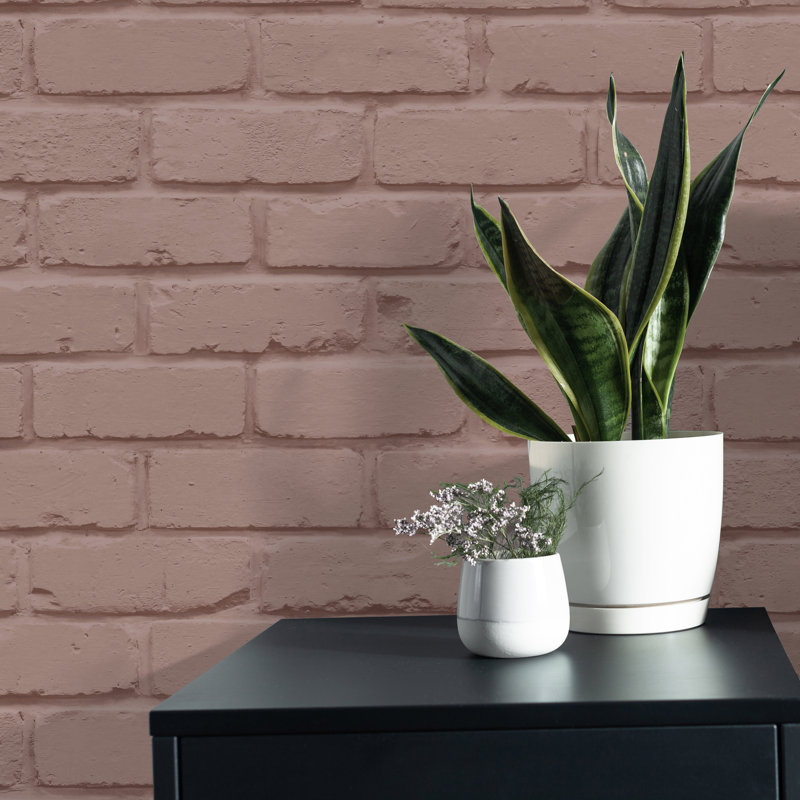 Pungoteague 1.7m x 2.5cm Wallpaper Roll, Pink