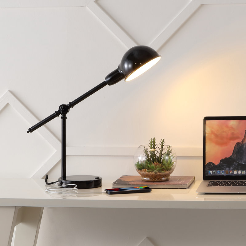 Candas Metal USB Desk Lamp, Black