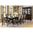 Dark Cherry Finish Dining Chairs Set of 2 Upholstered Seat and Back Nailhead Trim Wooden Furniture Side Chairs Set