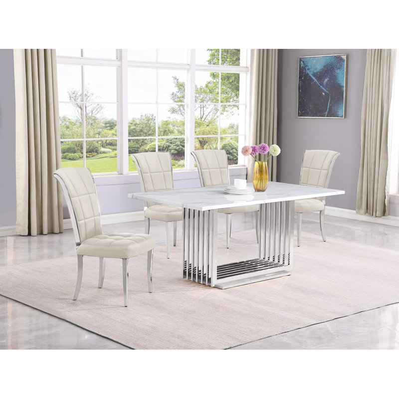 Ensemble repas Kernisha, 5, Gris / argent, Argent