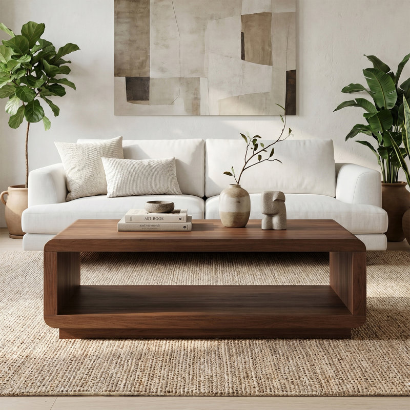 Table basse Briscoe, Noyer satiné