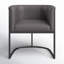 Fauteuil rembourré en similicuir Virgil-455373717