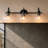 Modern Contemporary 3-Light Black Bell Bathroom Vanity Light Dimmable