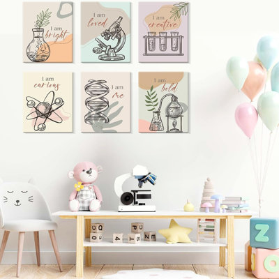Chimie, impression d'art pour la classe, Boho, affiche de motivation sur la chimie, ensemble de 6 affiches (8 X 10 pouces)