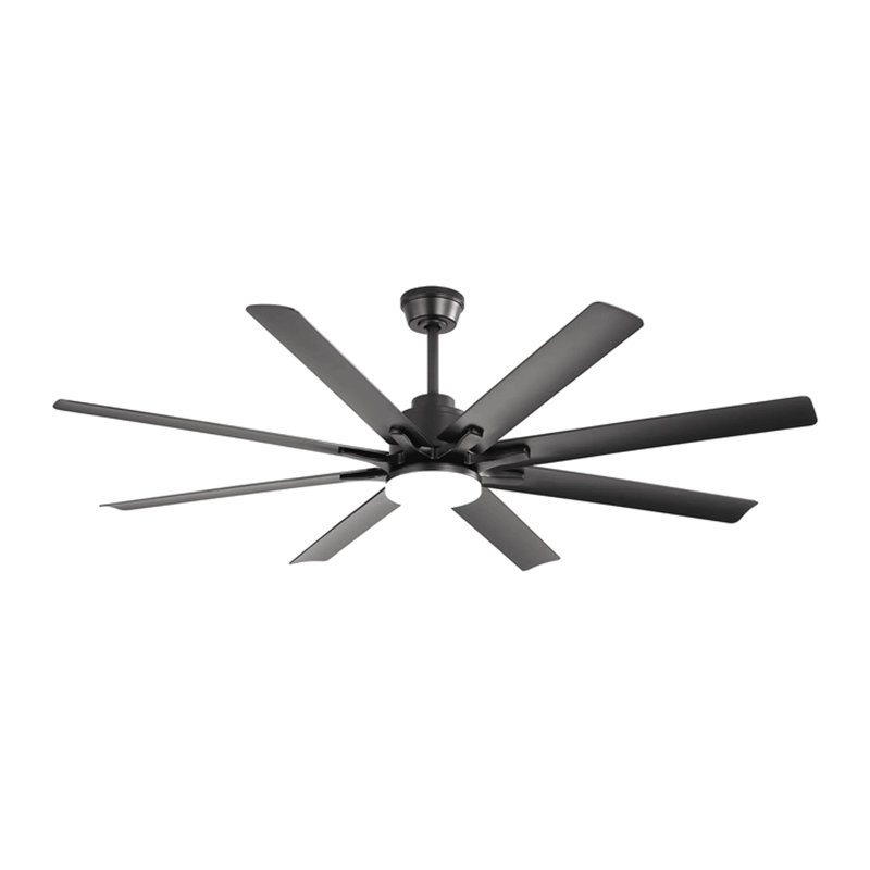 Ventilateur de plafond moderne de 66 pouces avec lumière à DEL à intensité variable et 8 pales en ABS avec télécommande et moteur à courant continu réversible pour le bureau personnel