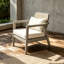 Fauteuil club d'extérieur en bois d'acacia-129028105