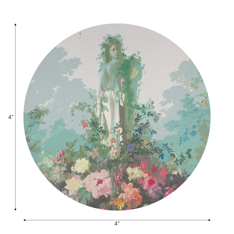 Sous-verres ronds en cuir Jardin Defosse