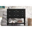 Meuble-lavabo de salle de bain 36 po avec lavabo - noir. Bois massif et matériau. 4 tiroirs, lavabo encastré en céramique. Rangement fonctionnel. Assemblage facile. Tiroirs pour un luminaire tendance. Sans effort