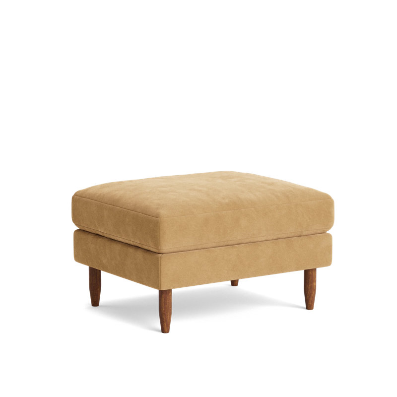 Skinny Fat Ottoman, Performance Velvet - Nutmeg