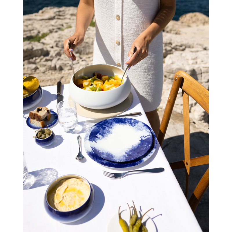 Bahia Sandstone Salad Bowl, White