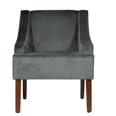 Daryann Savoy Swoop Upholstered Velvet Armchair