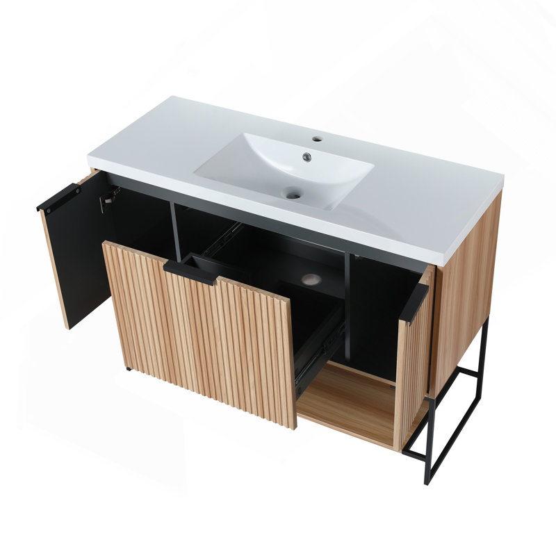 Freestanding Bathroom Vanity With Basin, 47"