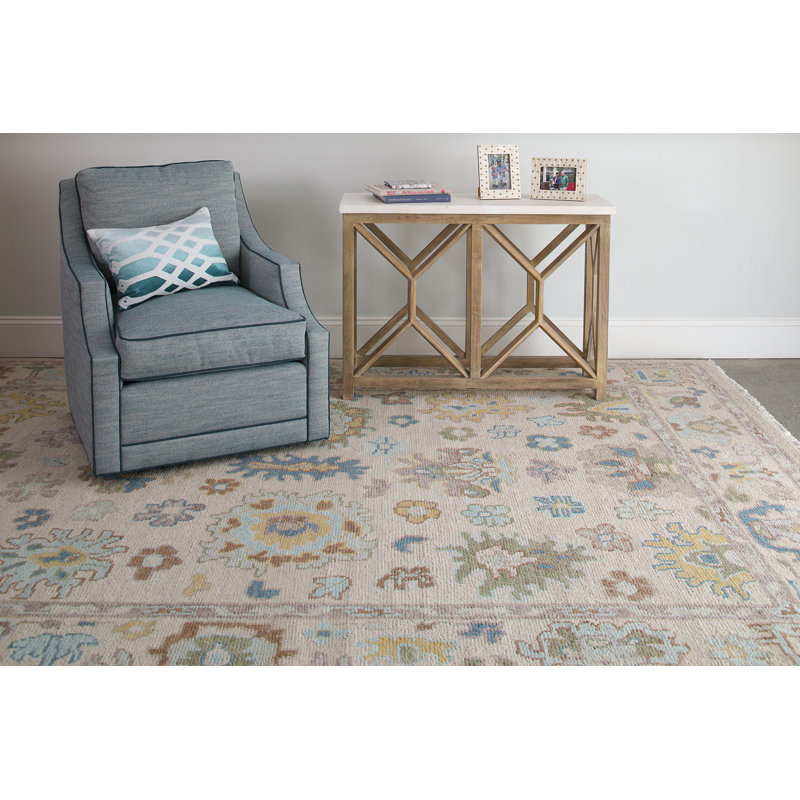 Cove Hand-Knotted New Zealand Wool Low Pile Indoor Rug Traditional, Rectangle 10' x 14'