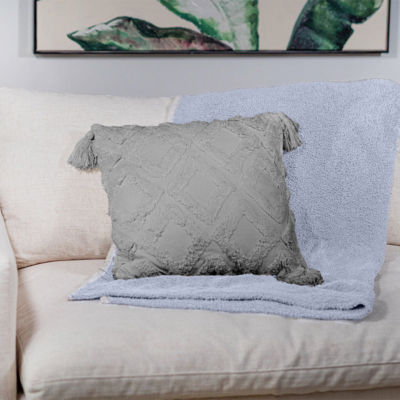  Throw Pillow, Gray