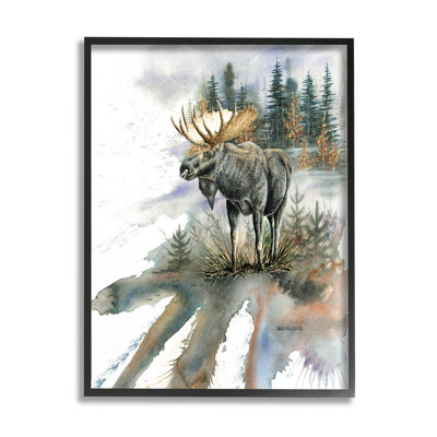 " Moose Distant Forest Arrangement " by Dave Bartholet
