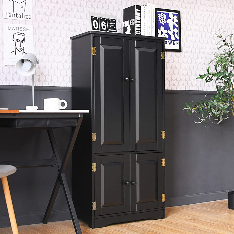 Morrell Freestanding Linen Cabinet, Black