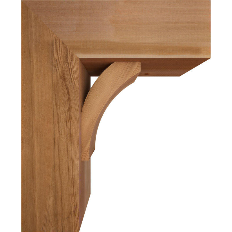 Thorton Block Bracket with Offset Brace, 22 x 18, 7 1/2"W Western Red Cedar (Smooth)