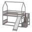 Lit superposé avec glissière convertible House, escalier de rangement pouvant être placé à gauche ou à droite-114400120
