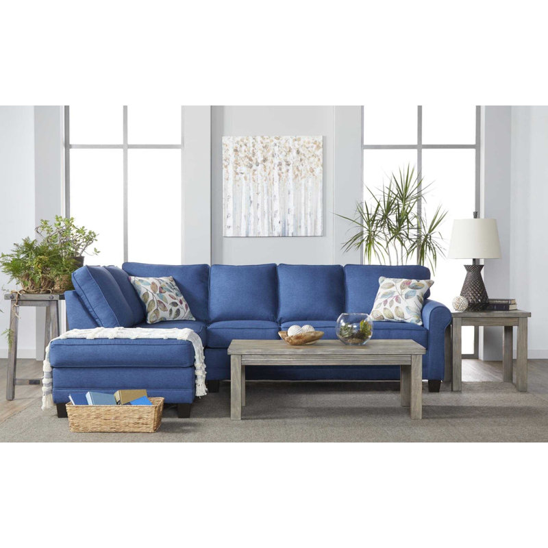Angelike Upholstered L-Shaped Sectional Left Hand Facing, Jitterbug Denim