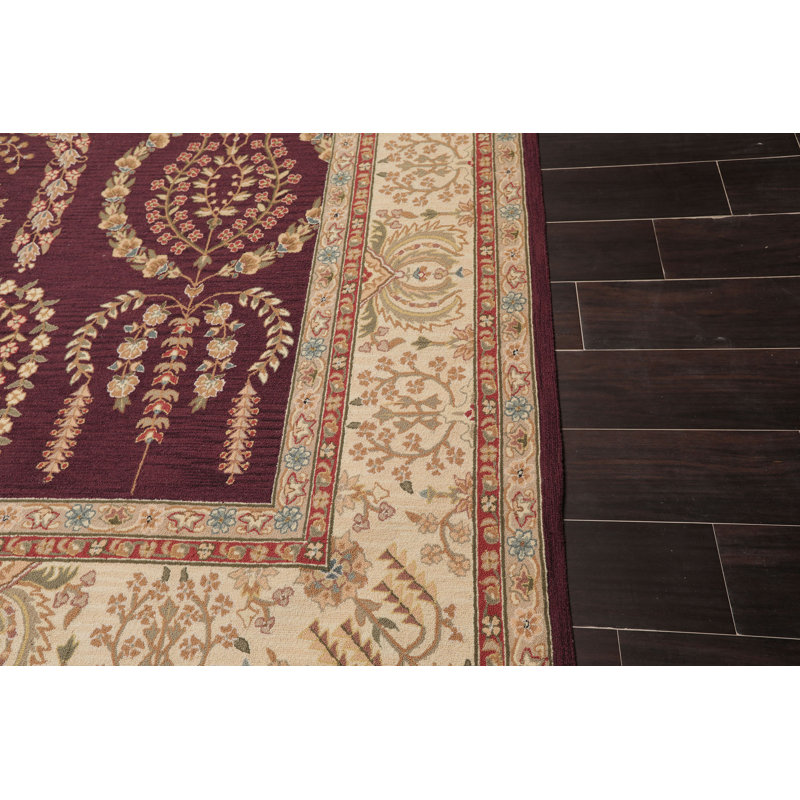 Tapis en laine crocheté à la main Temperence