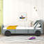 Lit plateforme en forme de voiture avec roulettes-241721756-241721757