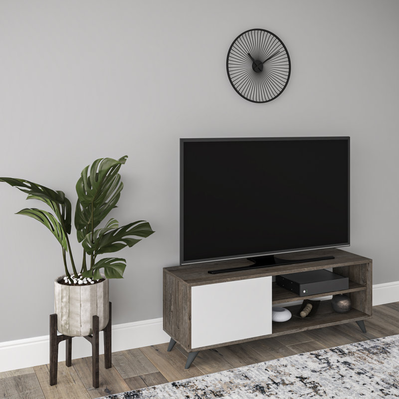 Unfinished TV Stand for TVs up to 50", Wenge/White