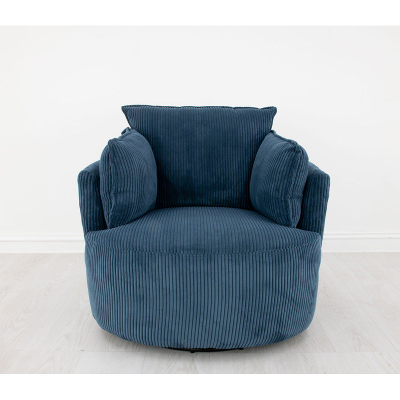 Maya Swivel Club Chair, Navy