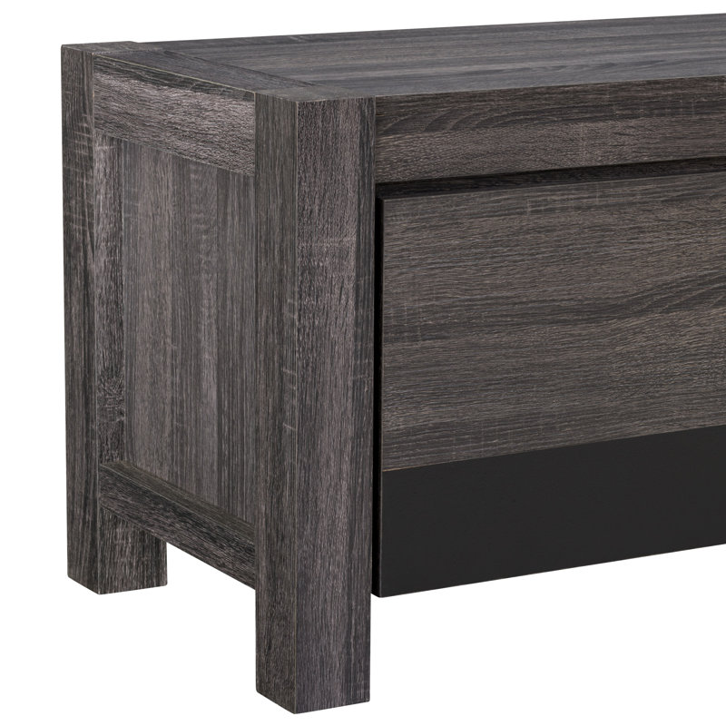 Meuble télé Earlina pour téléviseur de 95 po ou moins, Gris carbone