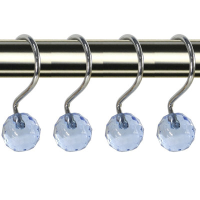 Crochets de rideau de douche cristal ball