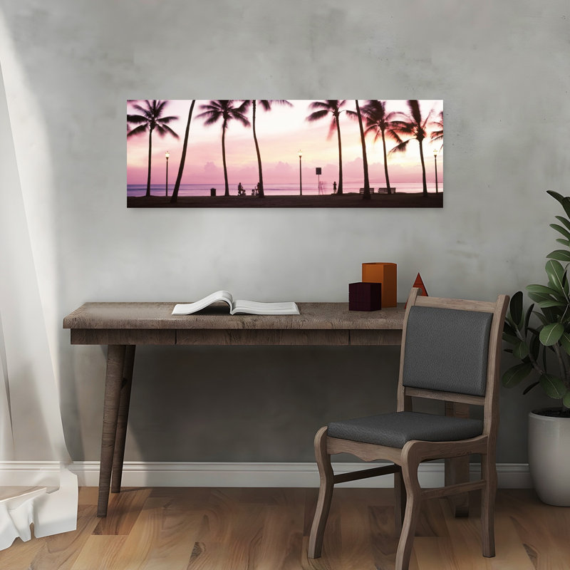 Palmiers sur la plage, Waikiki, Honolulu, Oahu, Hawaï, États-Unis, H 36 po x l 12 po