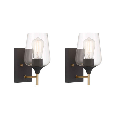 Breena 1-Light Dimmable Armed Sconce Wall Sconce