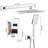 Wall Mounted Shower System With Handheld Shower Single Handle Shower Faucet Set Modern Brass Rainfall Shower Trim Kit With Pressure Balance Valve-122738721