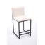 Ensemble de 2 tabourets de bar à hauteur de comptoir, chaises de bar rembourrées en lin