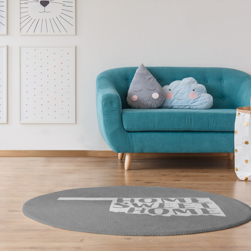 Tapis en poly-chenille oklahoma à la maison, Rond 5 pi