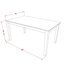 Ensemble de table de salle à manger 6 pièces composé d'une table de cuisine rectangulaire et de 4 chaises rembourrées en tissu de polyester avec banc, 36 x 60 pouces, acajou-738434657-738434669