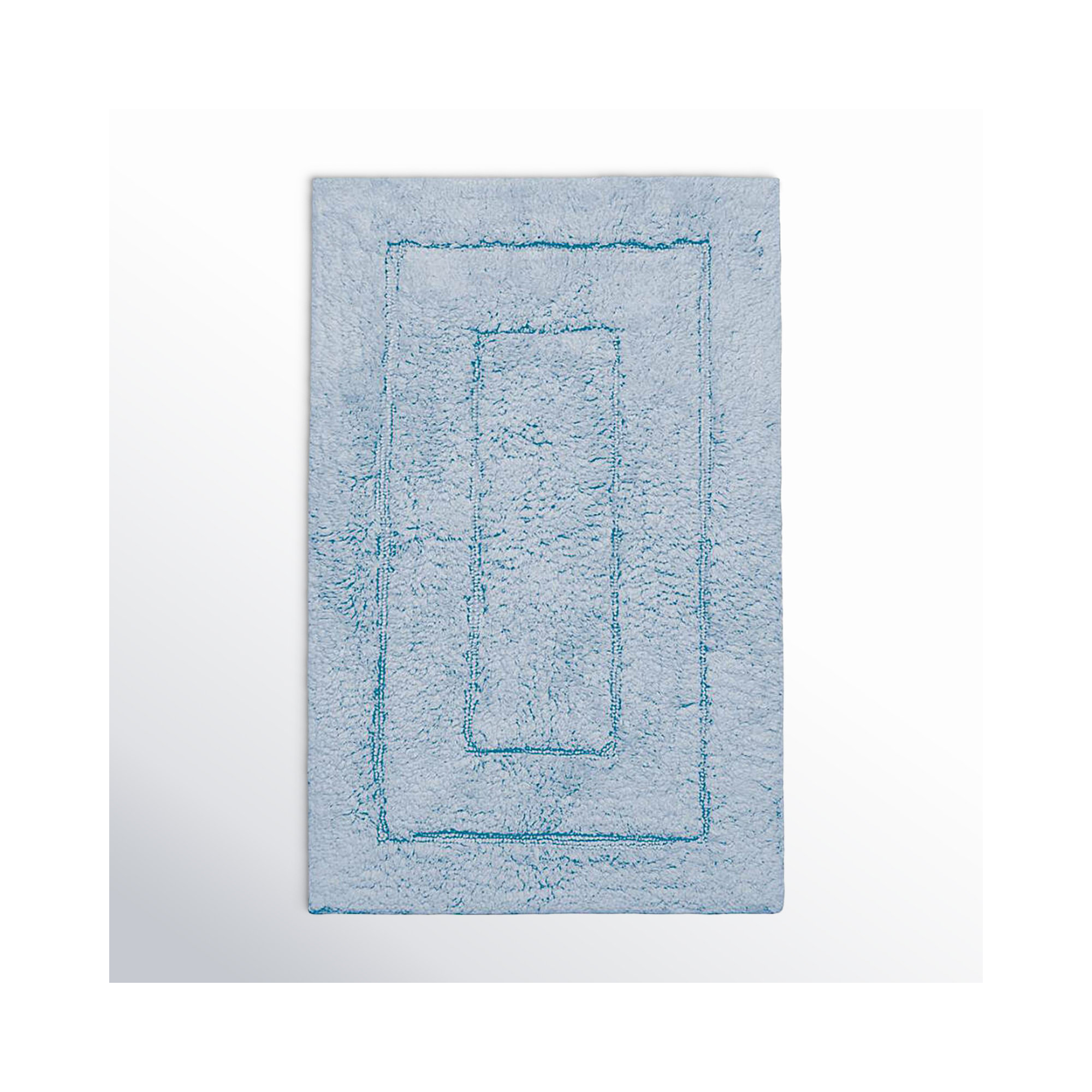 Apolonia Cotton Non-Slip Bath Rug, 24" H x 40" W, Smoke Blue