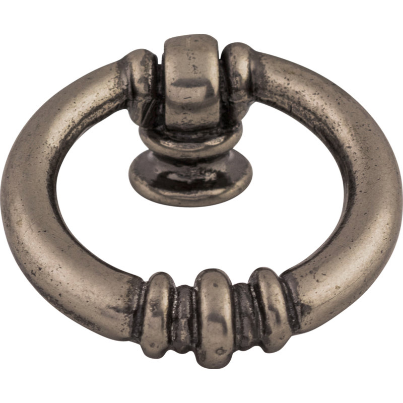 Newton Ring 1 5/8" Length Round Knob, Pewter Antique