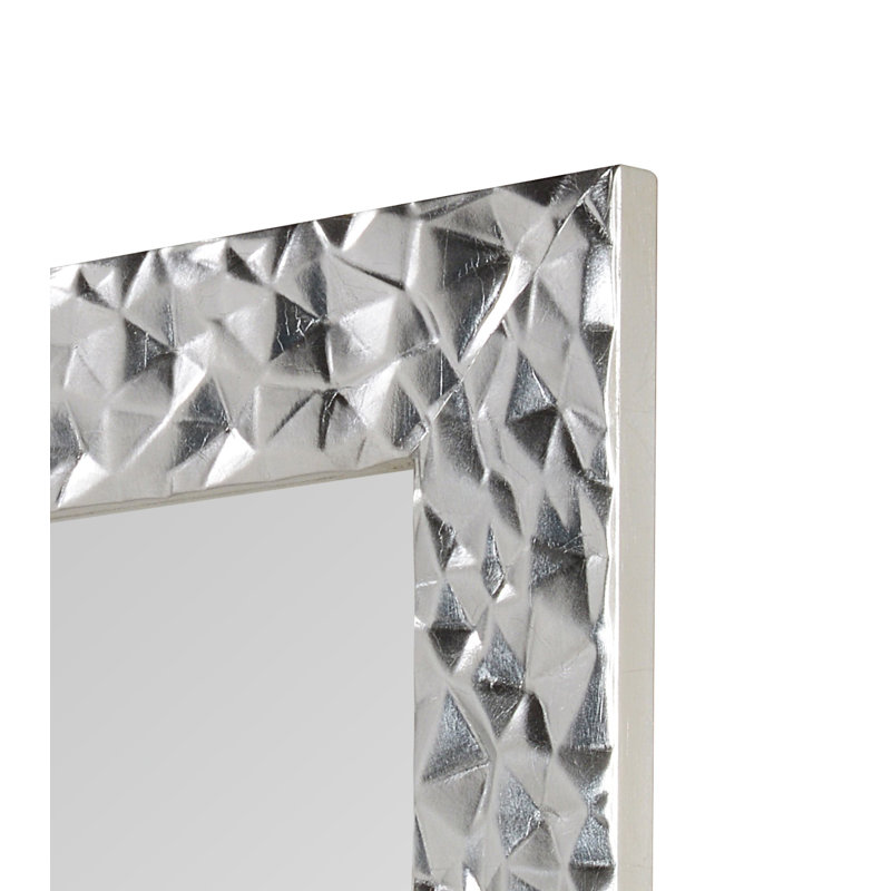 Caire Flat Wall Mirror, Silver, 95cm H x 72cm W