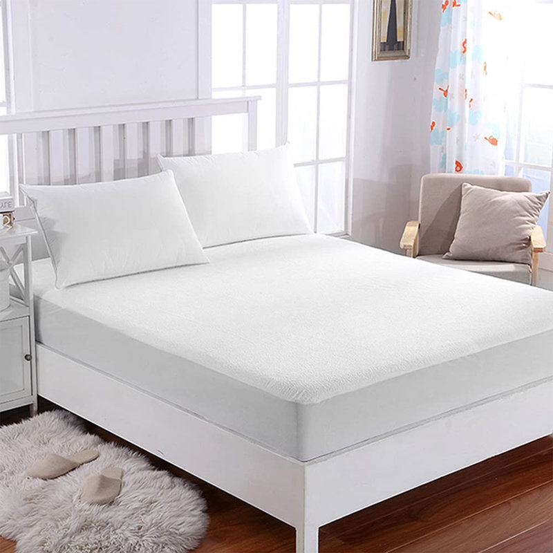 Breathable Terry Waterproof Mattress Cover - Secure Elastic Fit Barrier for Ultimate Protection, Kingsize (5')