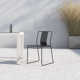 Avers Powder Coated Steel Outdoor Stacking Dining Side Chair