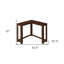 Table console d'angle en bois brun de 91 cm (36 po)-616137811-616137812-616137815