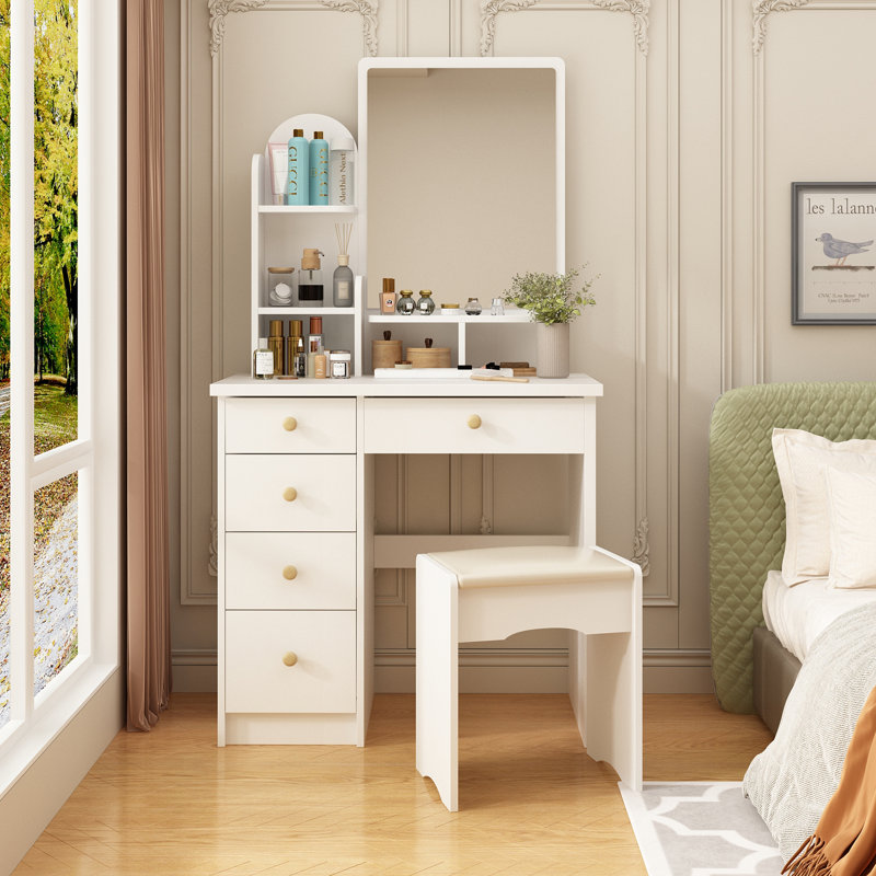 Coiffeuse Shavab, Blanc